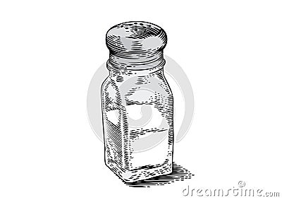 Glass salt shaker Vector Illustration