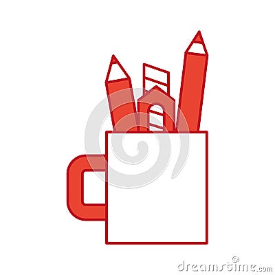 Glass save instruments drawing Vector Illustration