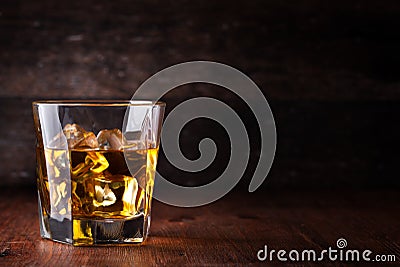 Glass of scotch whiskey Stock Photo