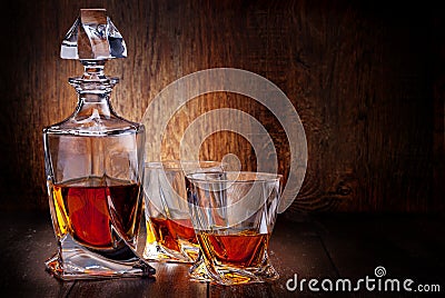 Glass of scotch whiskey Stock Photo