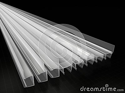 Glass Sealing Profiles Stock Photo