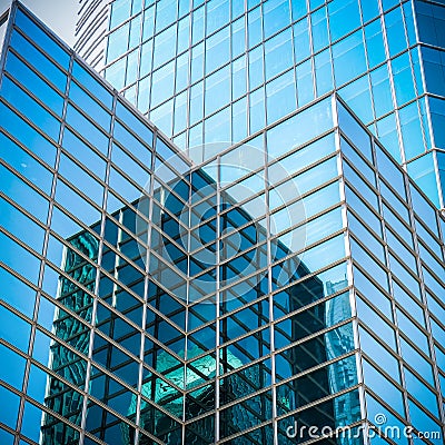 Glass skyscraper with abstract texture Stock Photo