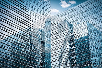 Glass skyscraper closeup Stock Photo