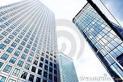 Glass Skyscrapers in the City of London. Stock Photo