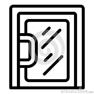 Glass small door icon outline vector. Modern design Vector Illustration