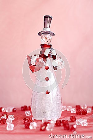 Glass snowman Stock Photo