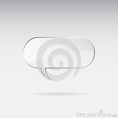 Glass speech bubble Vector Illustration