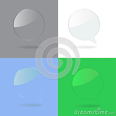 Glass speech bubble Vector Illustration