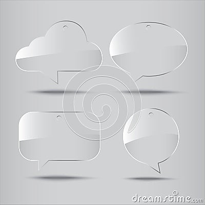 Glass speech icon Vector Illustration