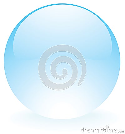 Glass sphere blue Stock Photo