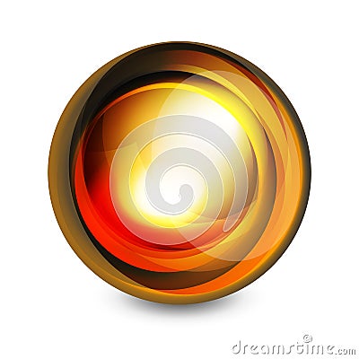 Glass sphere, futuristic abstract element Vector Illustration