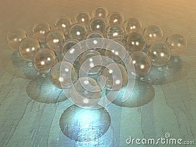 Glass Spheres Stock Photo