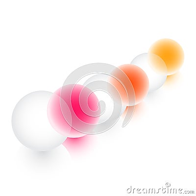 Glass spheres Vector Illustration