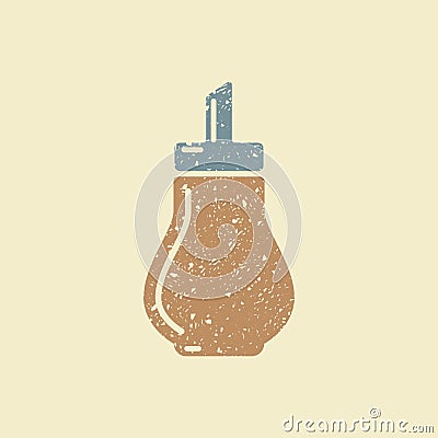 Glass sugar dispenser Vector Illustration