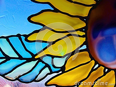 Glass Sunflower Stock Photo