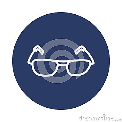 glass, sunglasses, ocean glass, swim glass icon Vector Illustration