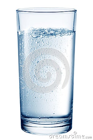 Glass of table-water. Stock Photo