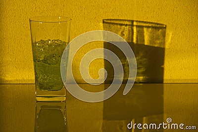 A glass of tarragon Stock Photo