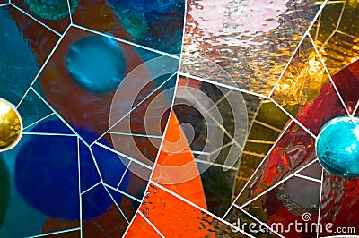 Glass and tile mosaic Stock Photo