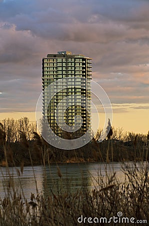 Glass tower Stock Photo