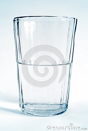 Glass transparent cup with water Stock Photo