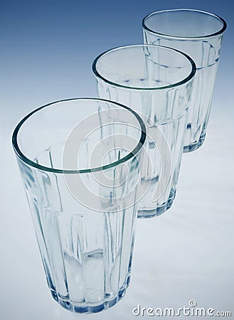 Glass tumblers Stock Photo