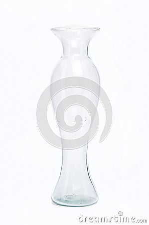 Glass vase, isolated on white Stock Photo