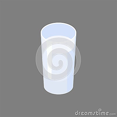 Glass of vodka isolated. Alcohol Vector illustration Vector Illustration