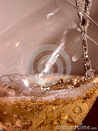 Glass and wine Stock Photo
