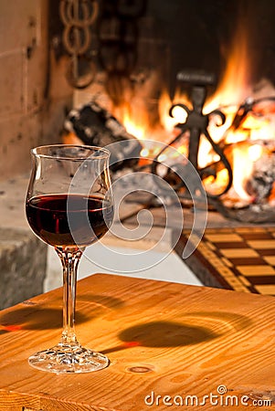 Glass of wine Stock Photo