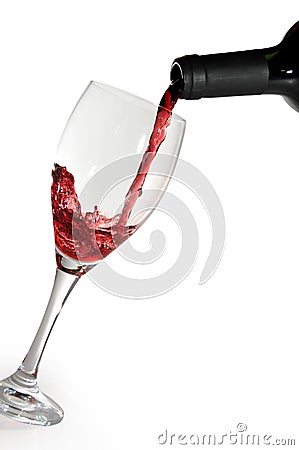 Glass and wine Stock Photo