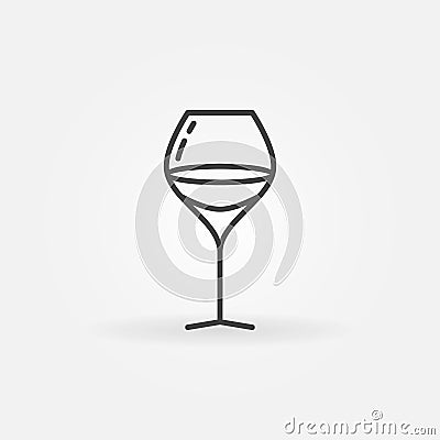 Glass of wine linear icon Vector Illustration