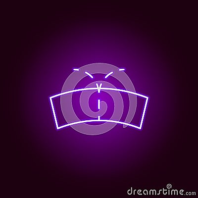 glass wiper outline icon in neon style. Elements of car repair illustration in neon style icon. Signs and symbols can be used for Cartoon Illustration