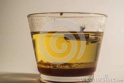 Glass with wiskey Stock Photo
