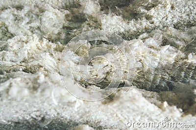 Glass wool batt macro detail Stock Photo