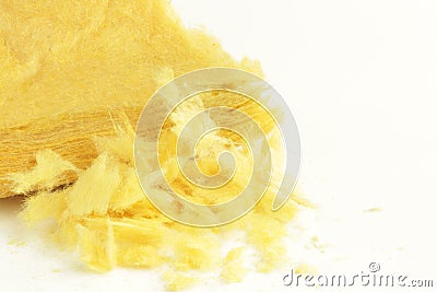 Glass Wool on white background Stock Photo