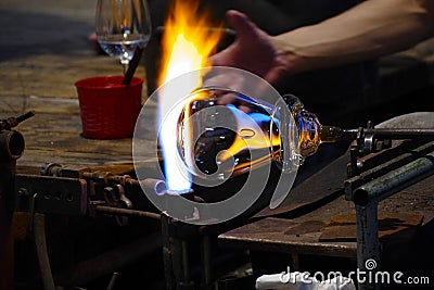 Glass works Stock Photo