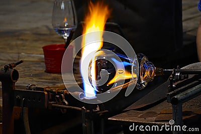 Glass works Stock Photo