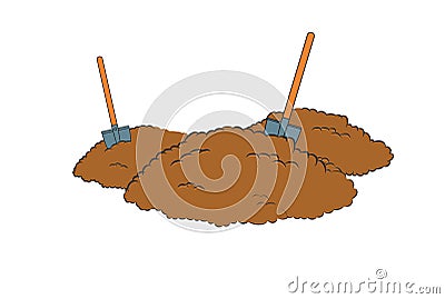 Sand desert beach Cartoon Illustration