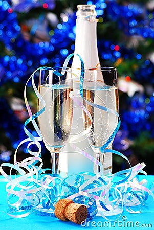 Glasses with champagne Stock Photo