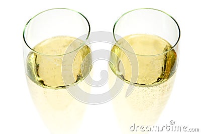 Glasses of Champagne Stock Photo