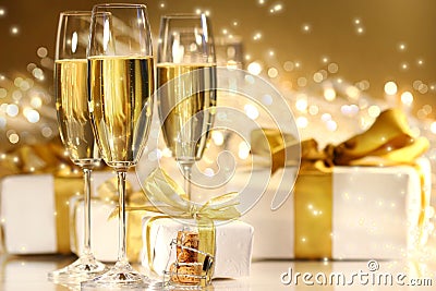 Glasses of champagne Stock Photo