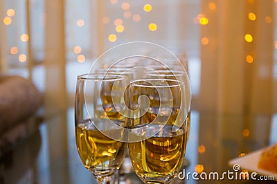 Glasses of Champagne Stock Photo