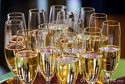 Glasses of Champagne Stock Photo