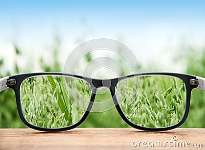 Glasses clear vision Stock Photo