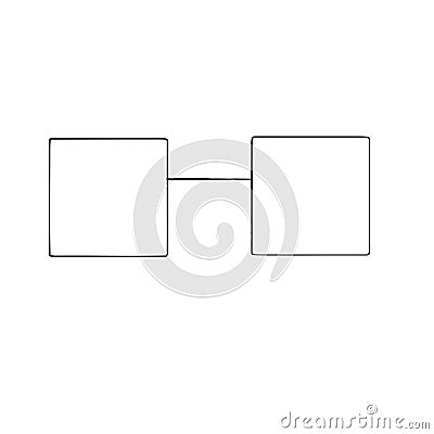 Glasses, glasses, different shape eyeglass frames, round frames, square frames, triangular frames, diamond-shaped frames, eyeglass Stock Photo