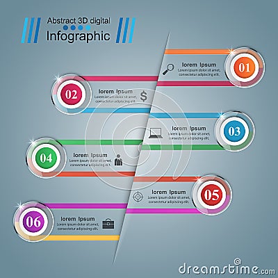 Glasses icon. Abstract illustration Infographic. Vector Illustration