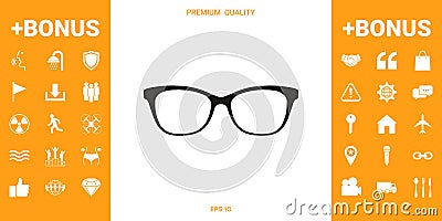 Glasses Icon symbol Vector Illustration