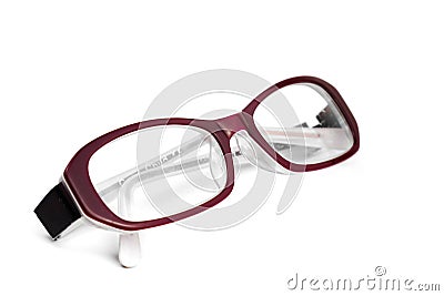 glasses for improved vision isolated on white background Stock Photo