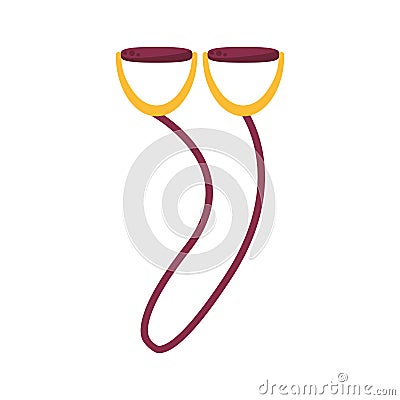 Glasses lens optical heatlh cartoon Vector Illustration